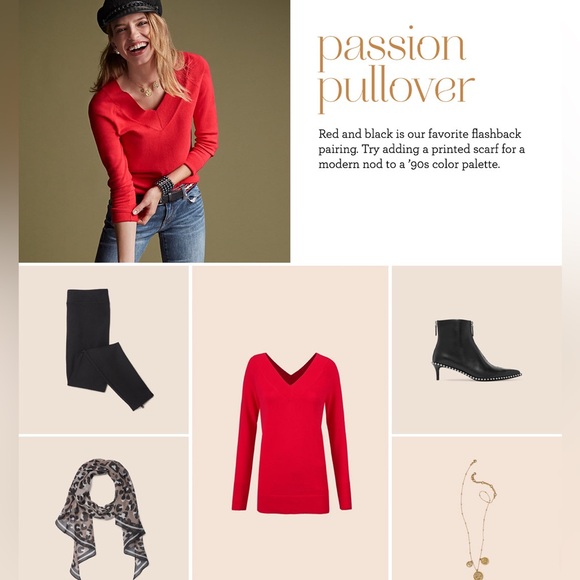 Cabi Red Sweater - Picture 4 of 6